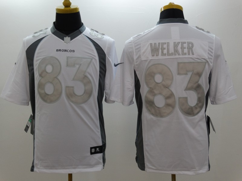 Men's Denver Broncos Wes Welker #83 White Jersey